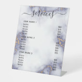 Moderne professionele zakelijke prijslijst reclamebord met voetstuk (Voorkant)