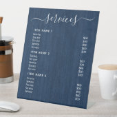 Moderne professionele zakelijke prijslijst reclamebord met voetstuk (Insitu)