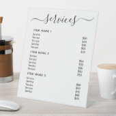 Moderne professionele zakelijke prijslijst reclamebord met voetstuk (Insitu)