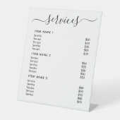 Moderne professionele zakelijke prijslijst reclamebord met voetstuk (Voorkant)