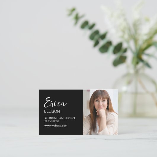 Moderne professionele zakelijke QR code foto Visitekaartje (Staand voorkant)