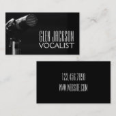 Moderne professionele zangerkaart visitekaartje (Voorkant / Achterkant)