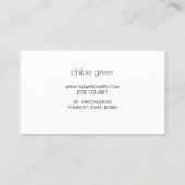 Moderne professionele zilver lichtblauw visitekaartje (Achterkant)