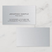 Moderne, professionele zilver stijlvolle design lu visitekaartje (Voorkant / Achterkant)