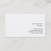 Moderne professionele zilver Stripe Light Grey Visitekaartje (Achterkant)