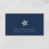 Moderne professionele zilveren Logo Visitekaartje (Voorkant)