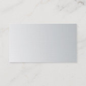 Moderne professionele zilveren look minimalistisch visitekaartje (Achterkant)