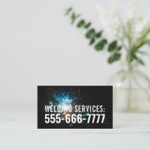 Moderne Professionele Zilveren Metaallasser QR Cod Visitekaartje (Staand voorkant)