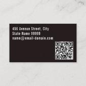 Moderne Professionele Zilveren Metaallasser QR Cod Visitekaartje (Achterkant)