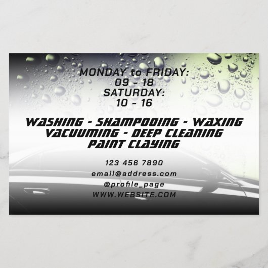 Moderne professionele zilvertoonauto flyer (Achterkant)