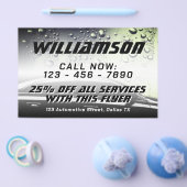 Moderne professionele zilvertoonauto flyer (Enkel)