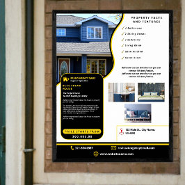 Moderne Professionele Zwart Gele Echte Staat Douan Poster