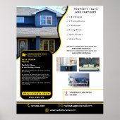 Moderne Professionele Zwart Gele Echte Staat Douan Poster (Voorkant)