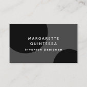 Moderne Professionele Zwart-Wit QR Code Eenvoudig Visitekaartje (Voorkant)