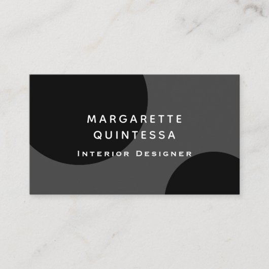 Moderne Professionele Zwart-Wit QR Code Eenvoudig Visitekaartje (Voorkant)