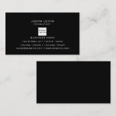 Moderne professionele zwarte achtergrond Logo cont Visitekaartje (Voorkant / Achterkant)