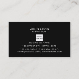 Moderne professionele zwarte achtergrond Logo cont Visitekaartje
