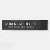 Moderne professionele zwarte deur bord naamplaat (Voorkant)