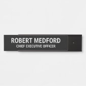 Moderne professionele zwarte deur bord naamplaat (Voorkant)