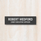Moderne professionele zwarte deur bord naamplaat (Voorkant)