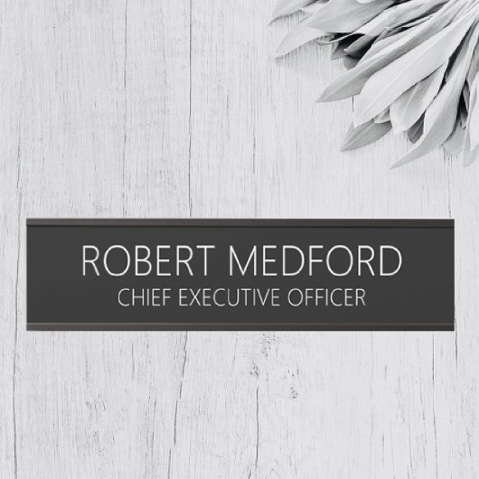 Moderne Professionele Zwarte Deur Teken Naam Bord Deurbordje