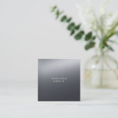 Moderne, professionele zwarte en witte legante vle vierkante visitekaartje (Staand voorkant)