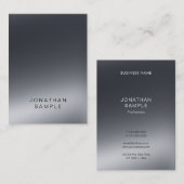 Moderne, professionele zwarte en witte legante vle visitekaartje (Voorkant / Achterkant)