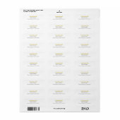 Moderne professionele zwarte en witte schreeflette etiket (Full Sheet)