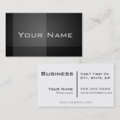 Moderne professionele zwarte glanzen visitekaartje (Voorkant / Achterkant)