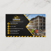 Moderne professionele zwarte goudconstructie visitekaartje (Voorkant)