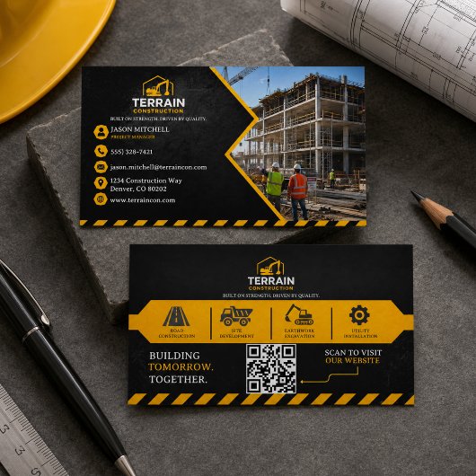 Moderne professionele zwarte goudconstructie visitekaartje