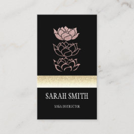 Moderne professionele zwarte goudlotus visitekaartje