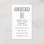 Moderne professionele zwarte illustratie visitekaartje (Achterkant)