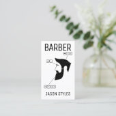 Moderne professionele zwarte illustratie visitekaartje (Staand voorkant)