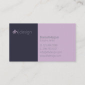 Moderne, professionele zwarte lederen design visitekaartje (Achterkant)