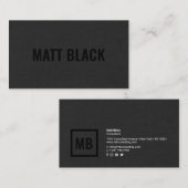 Moderne professionele zwarte textuur eenvoudige el visitekaartje (Voorkant / Achterkant)