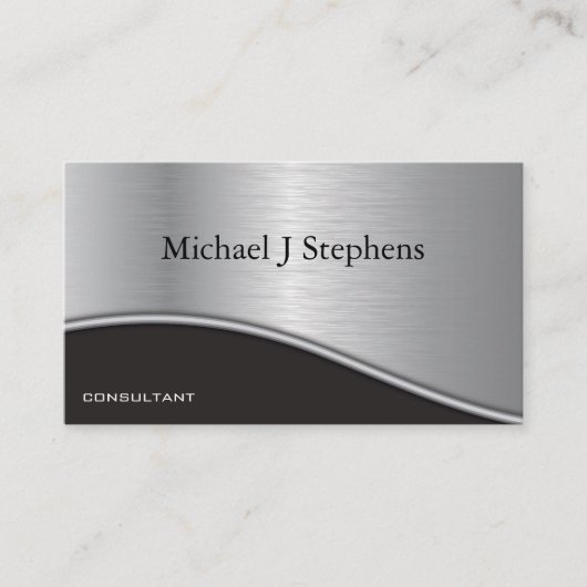 Moderne professionele zwarte textuur platina visitekaartje (Voorkant)