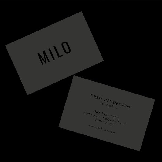 Moderne Professionele Zwarte Typografie Classy Lux Visitekaartje