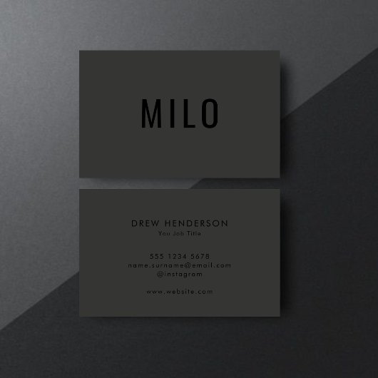 Moderne Professionele Zwarte Typografie Classy Lux Visitekaartje