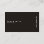 Moderne professionele zwarte witte Sjabloon Visitekaartje (Voorkant)
