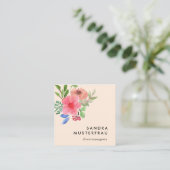 Moderne Professionelle Quadratische Visitenkarte Vierkante Visitekaartje (Staand voorkant)