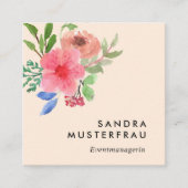 Moderne Professionelle Quadratische Visitenkarte Vierkante Visitekaartje (Voorkant)