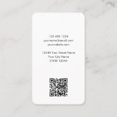 Moderne profielfoto Logo QR Code Zwart Wit Visitekaartje (Achterkant)