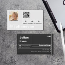 Moderne profielfoto zwart-wit QR-code