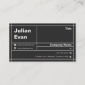 Moderne profielfoto zwart-wit QR-code Visitekaartje (Achterkant)