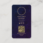 Moderne Programmeur Cybersecurity Midnight Blue Visitekaartje (Achterkant)