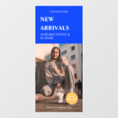 Moderne promotie Foto Blue Business Ads Raamsticker (Vel)