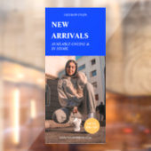 Moderne promotie Foto Blue Business Ads Raamsticker (Vel 2)