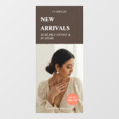 Moderne promotie Foto Brown Business Adds Raamsticker (Vel)