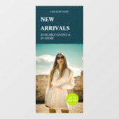 Moderne promotie Foto groene zakelijke advertentie Raamsticker (Vel)